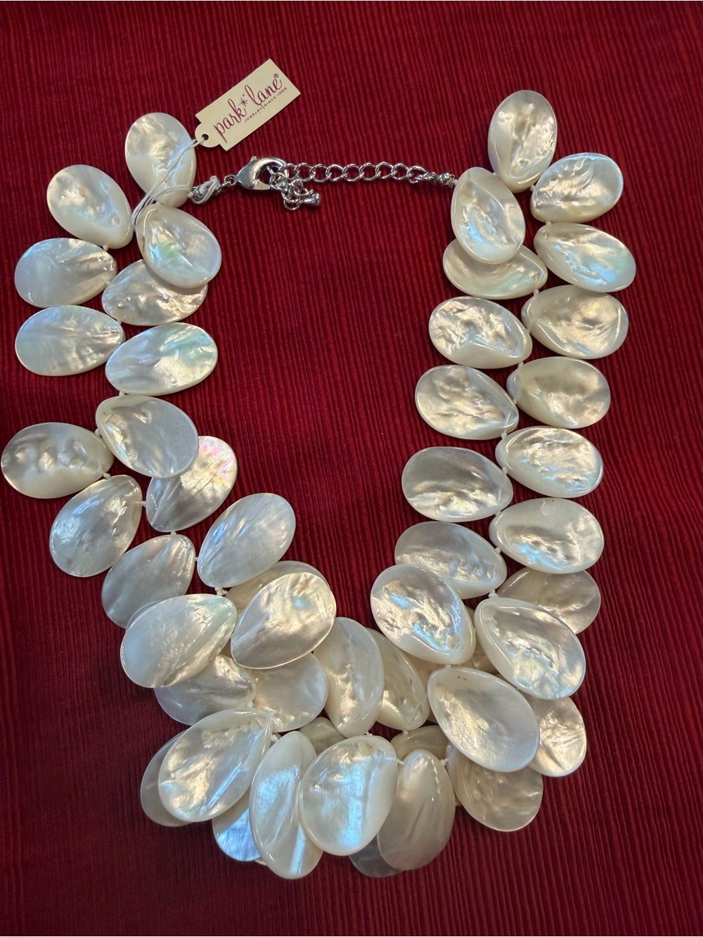 Park Lane Iridescent Mother-of-Pearl Statement Necklace NEW